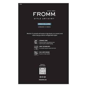 User styling hair with Fromm ProVolume Hair Rollers
