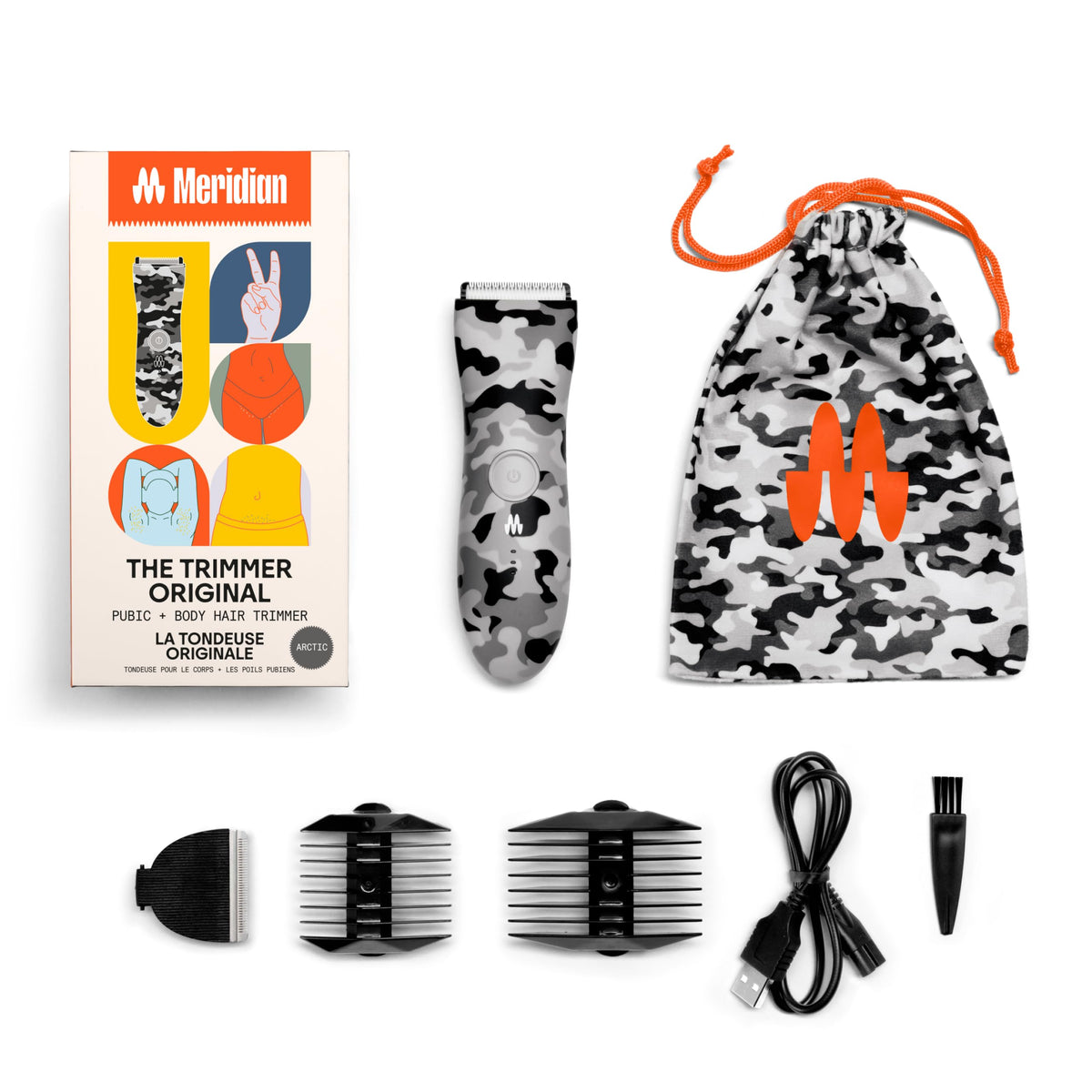 User trimming hair with MERIDIAN The Trimmer Original