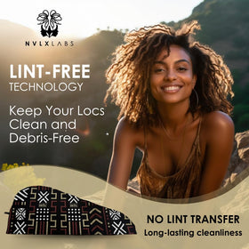 User wrapping hair with NVLX LABS cotton wrap