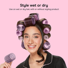 Using Conair Heatless Curls Hair Rollers on wet hair
