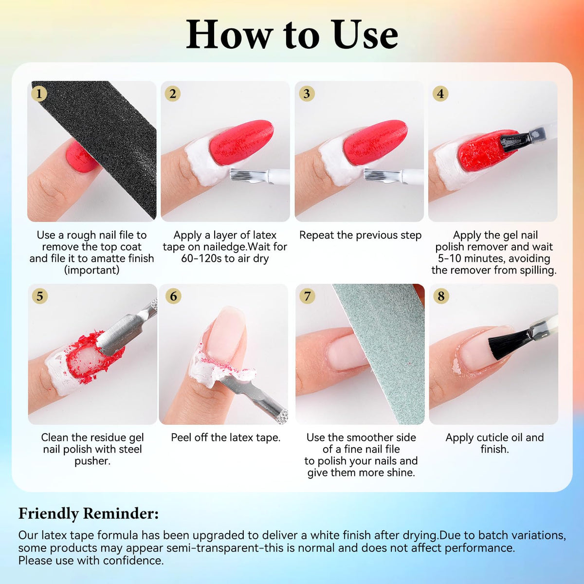 Using JODSONE gel nail polish remover at home