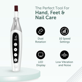 UTILYZE PediLux Pro cordless nail file in use