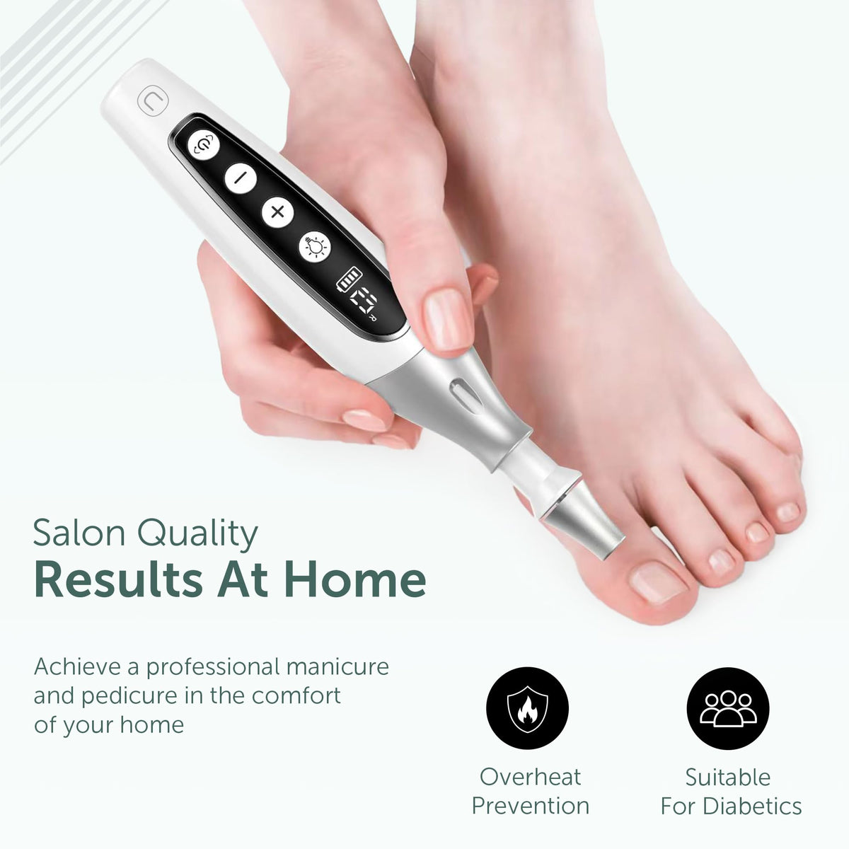 UTILYZE PediLux Pro nail drill with protective dust shield
