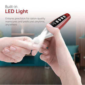 UTILYZE PediLux Pro nail file in use on toenails