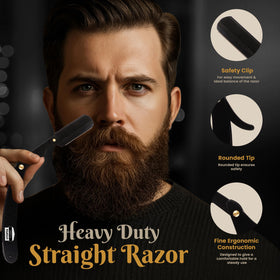Utopia Care Straight Razor side view highlighting matte finish
