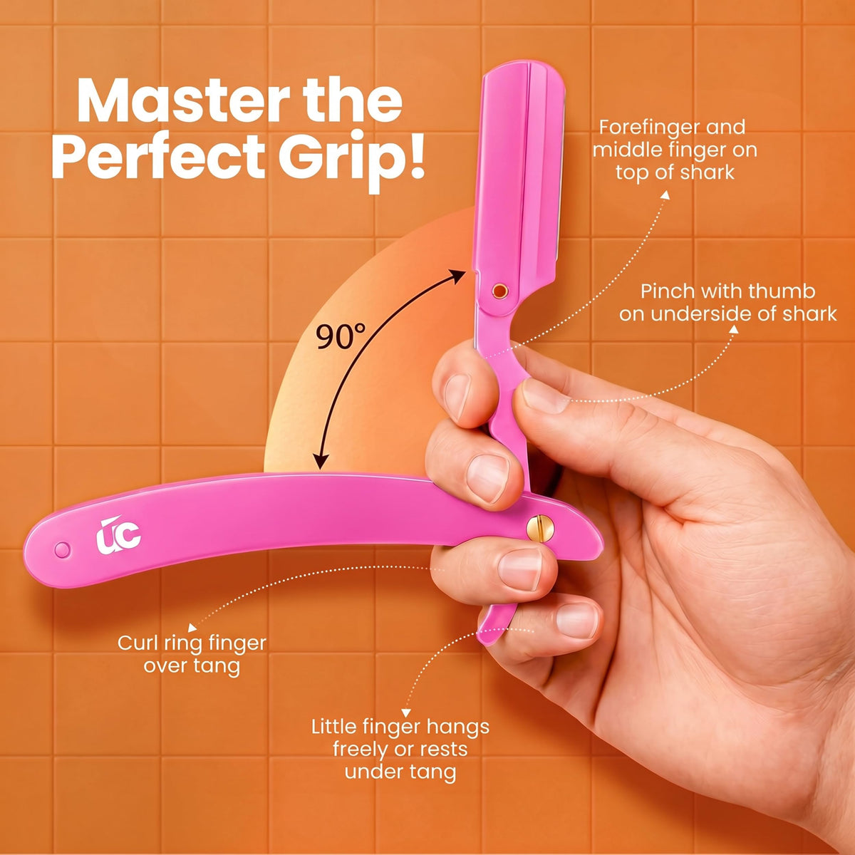 Utopia Care Straight Razor with 100 blades packaging