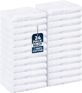 Utopia Towels Salon Towels pack of 24, 16x27 inches, white cotton