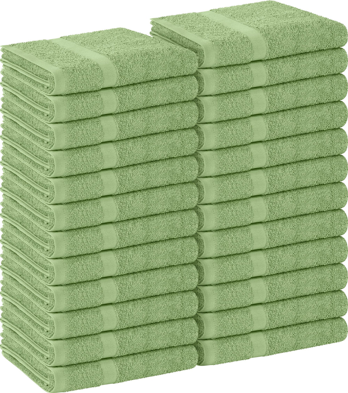 Utopia Towels Salon Towels pack of 24 sage green towels front view