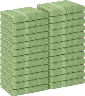 Utopia Towels Salon Towels pack of 24 sage green towels front view