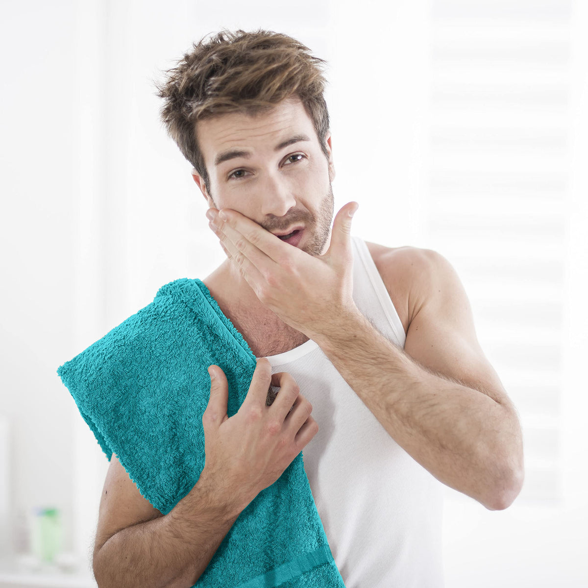Utopia Towels showing softness and absorbency