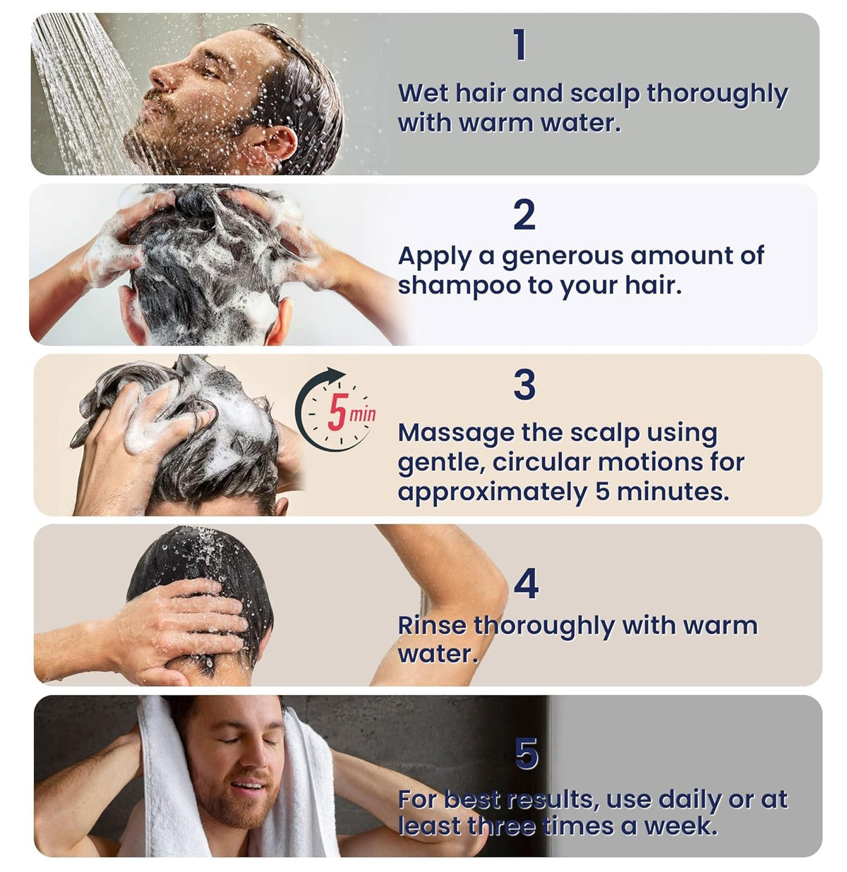 Uttse Biotin Hair Growth Shampoo application on hair