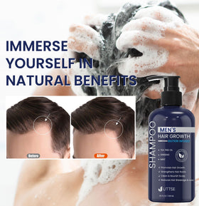 Uttse Biotin Hair Growth Shampoo in bathroom setting