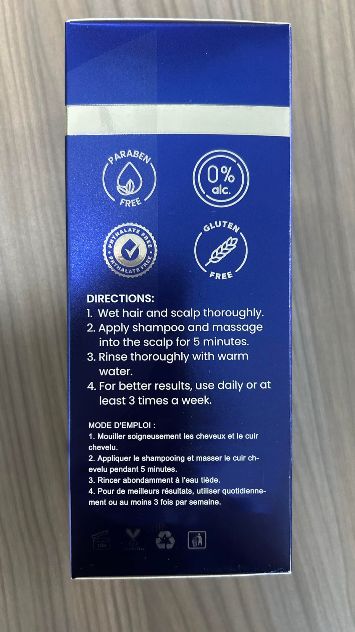 Uttse Biotin Hair Growth Shampoo texture on hand