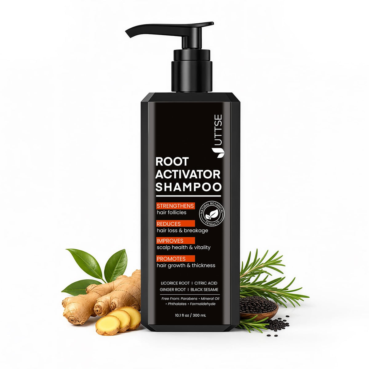 Uttse Root Activator Shampoo for Men 300mL front view