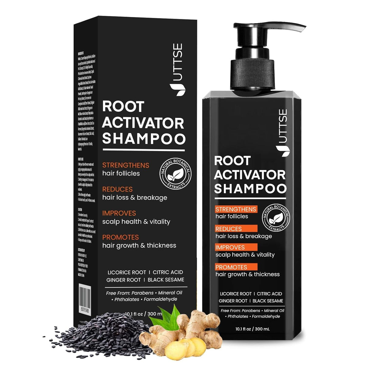 Uttse Root Activator Shampoo with fresh herbs