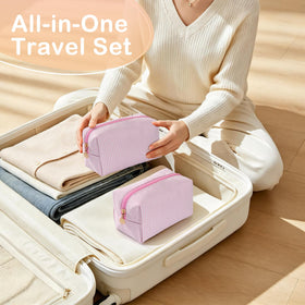 UUYUUY makeup bag in a travel suitcase