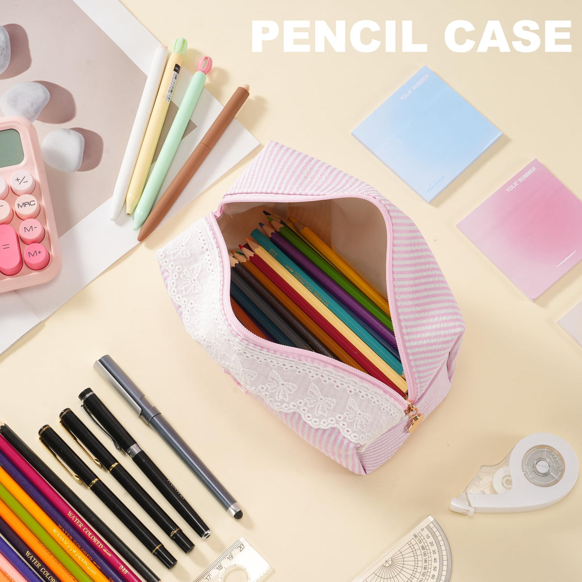 UUYUUY Makeup Bag laid out on a vanity