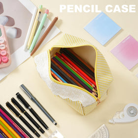UUYUUY Makeup Bag on a vanity with beauty products