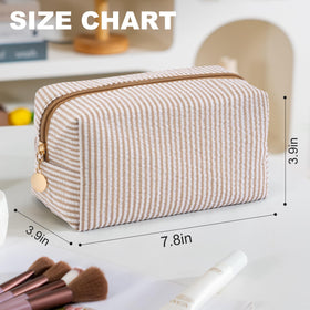 UUYUUY Makeup Bag open showing interior space for cosmetics