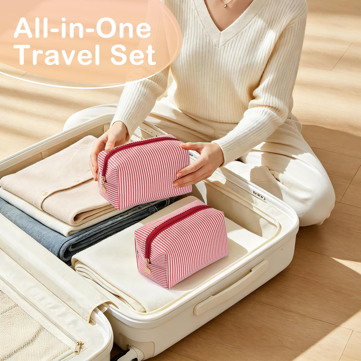 UUYUUY Makeup Bag Set featuring cute design