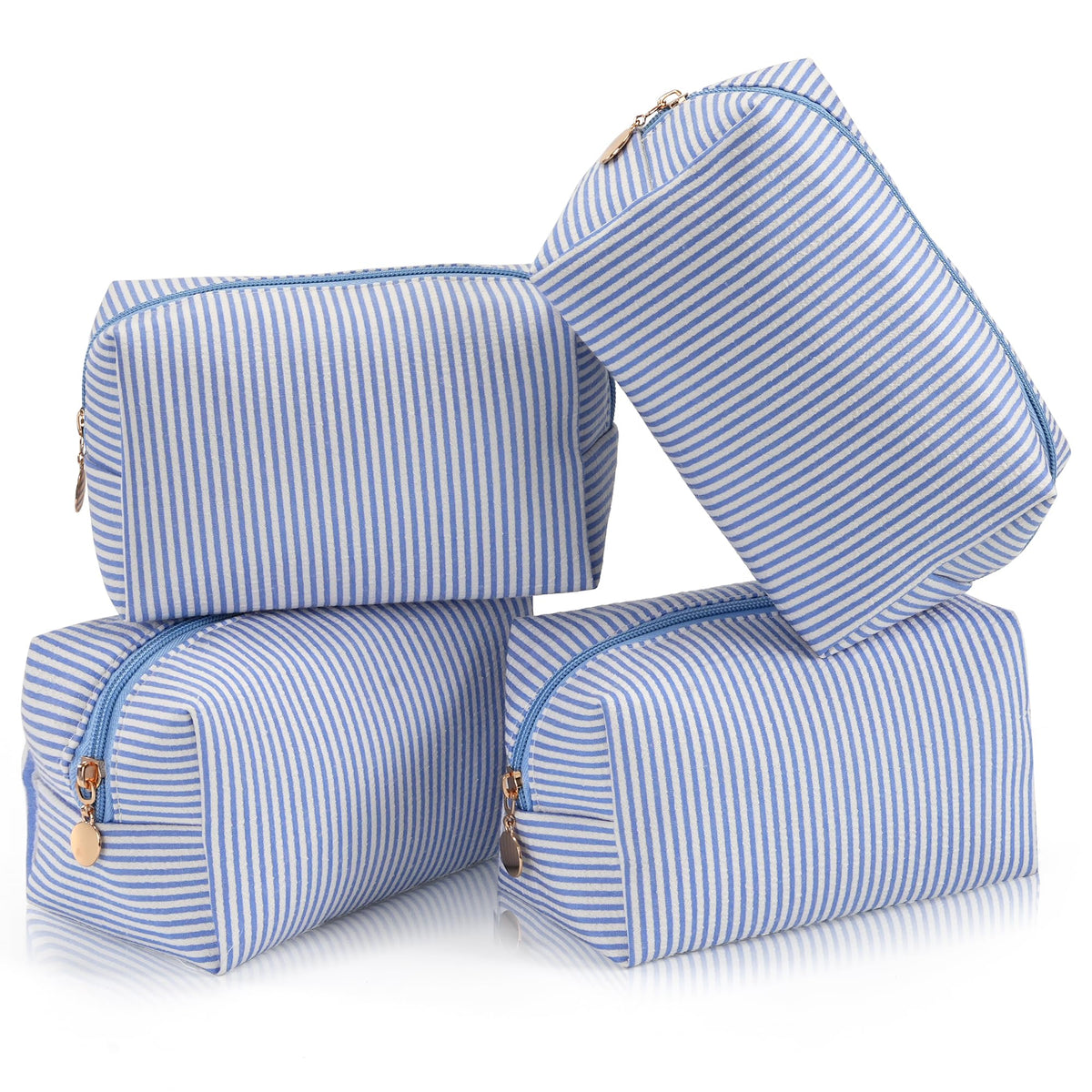 UUYUUY Makeup Bag Set featuring striped design front view