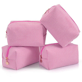 UUYUUY Makeup Bag Set front view with striped design