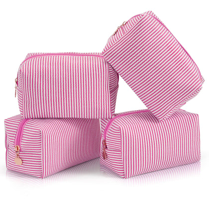 UUYUUY Makeup Bag Set front view with striped design