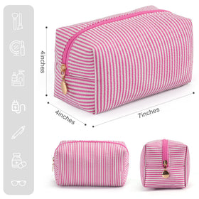 UUYUUY Makeup Bag Set side view showing zipper closure
