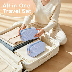 UUYUUY makeup bags on a vanity with accessories