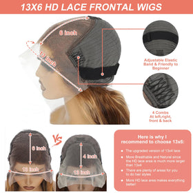 Uveous 20 Inch Highlight Ombre Lace Front Wig styling options