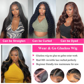 Uveous 26 Inch Glueless Wig showing pre-plucked hairline