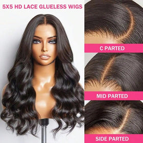 Uveous 30 Inch Glueless Wig back view with full volume
