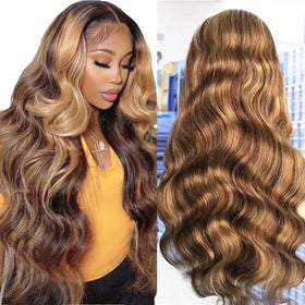 Uveous Highlight Ombre Lace Front Wig 22 Inch front view