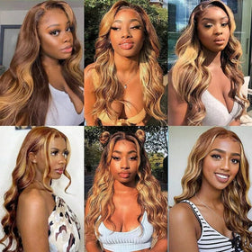 Uveous Highlight Ombre Lace Front Wig 22 Inch packaging