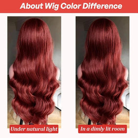 Uveous Reddish Brown Lace Front Wig 22 inch body wave packaging