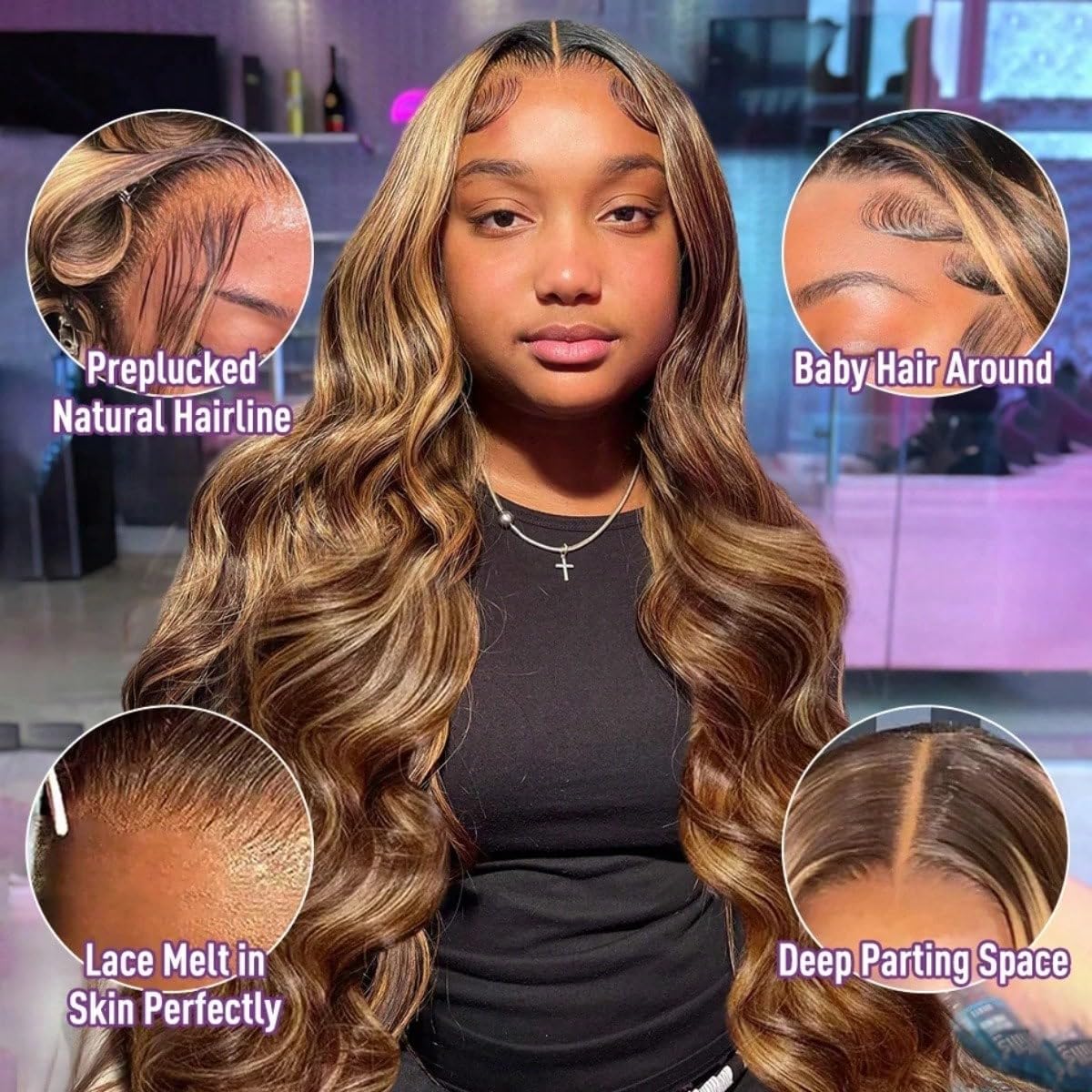 Uveous wig cap with adjustable straps and combs