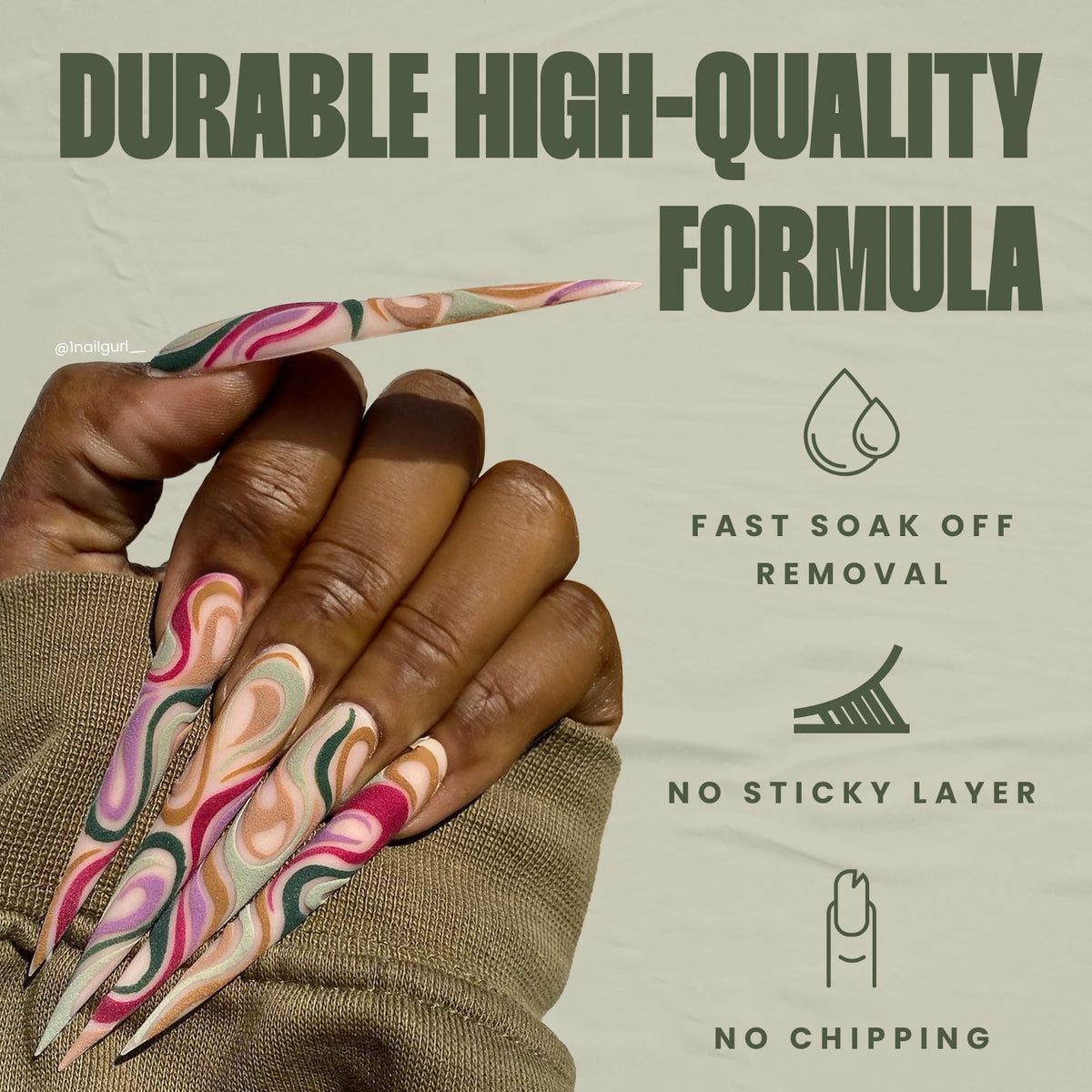 V Beauty Pure Non-Wipe Gel Top Coat 15ml application on nails