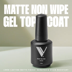 V Beauty Pure Non-Wipe Gel Top Coat 15ml bottle side view