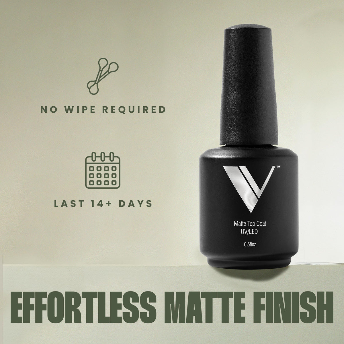 V Beauty Pure Non-Wipe Gel Top Coat 15ml texture close-up
