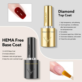 V VENALISA gel top coat bottle with glossy finish
