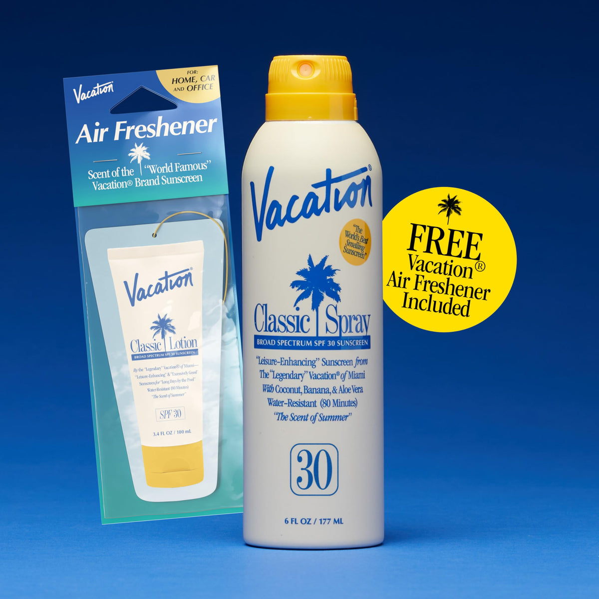 VACATION Classic SPF 30 Sunscreen Spray application on skin