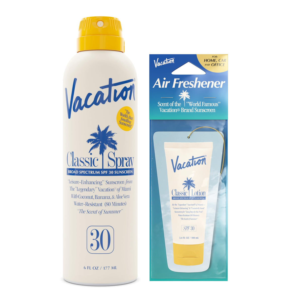 VACATION Classic SPF 30 Sunscreen Spray Bundle front view