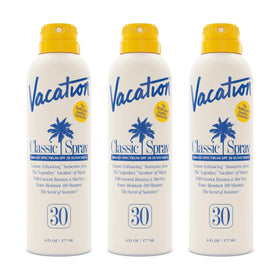 VACATION Classic SPF 30 Sunscreen Spray pack of 3, front view