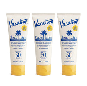 VACATION Classic SPF 50 Sunscreen Lotion front view, 3.4 fl oz