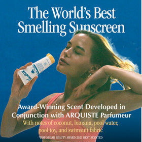 VACATION Classic SPF 50 Sunscreen Lotion with beach accessories