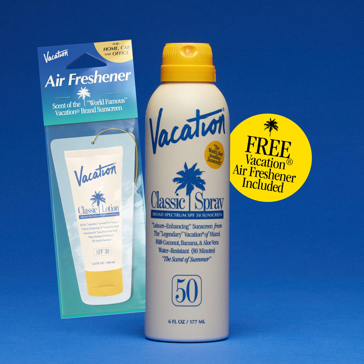 VACATION Classic SPF 50 Sunscreen Spray packaging