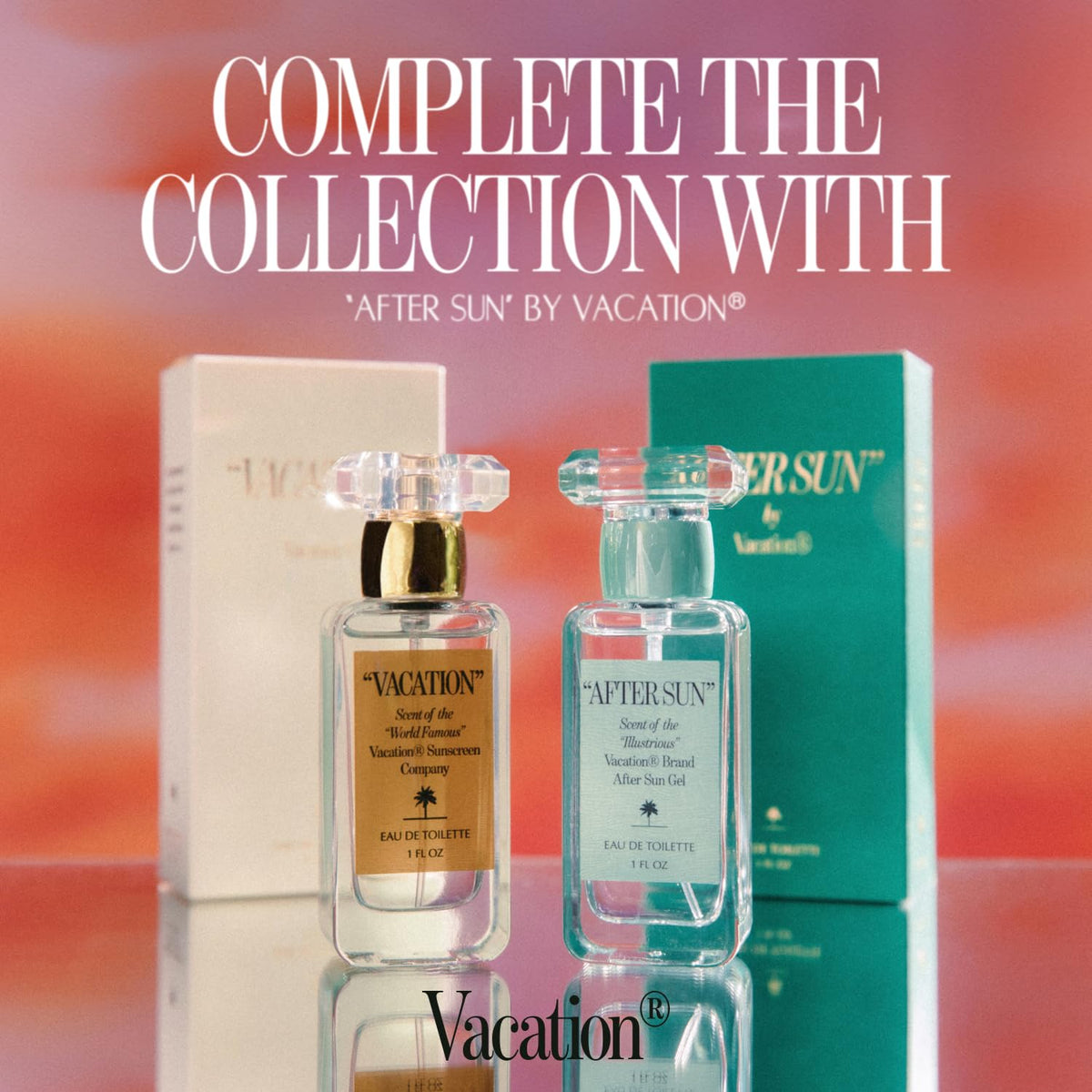 VACATION Eau de Toilette bottle with summer accessories