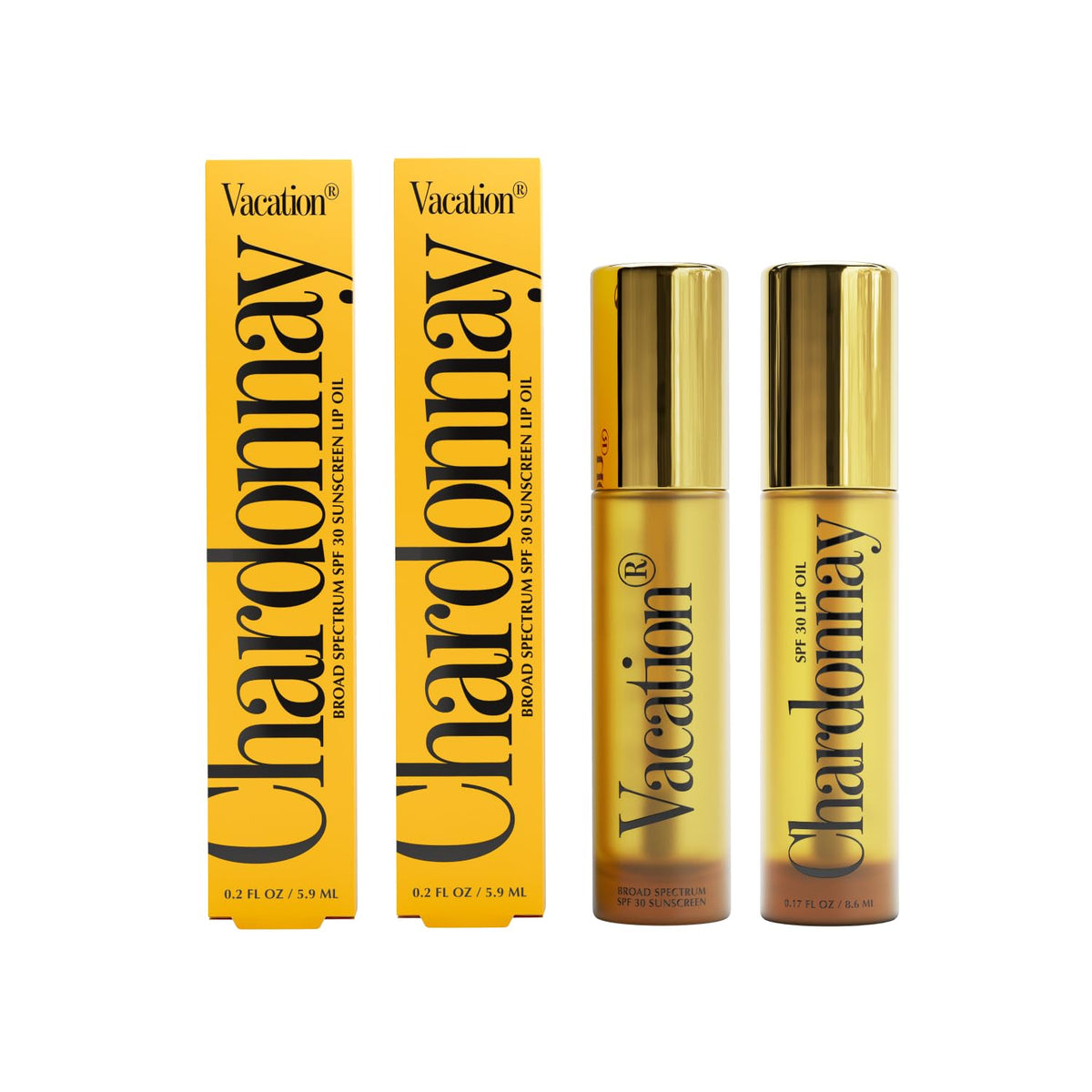 VACATION Lip Oil SPF 30 pack of 2 front view