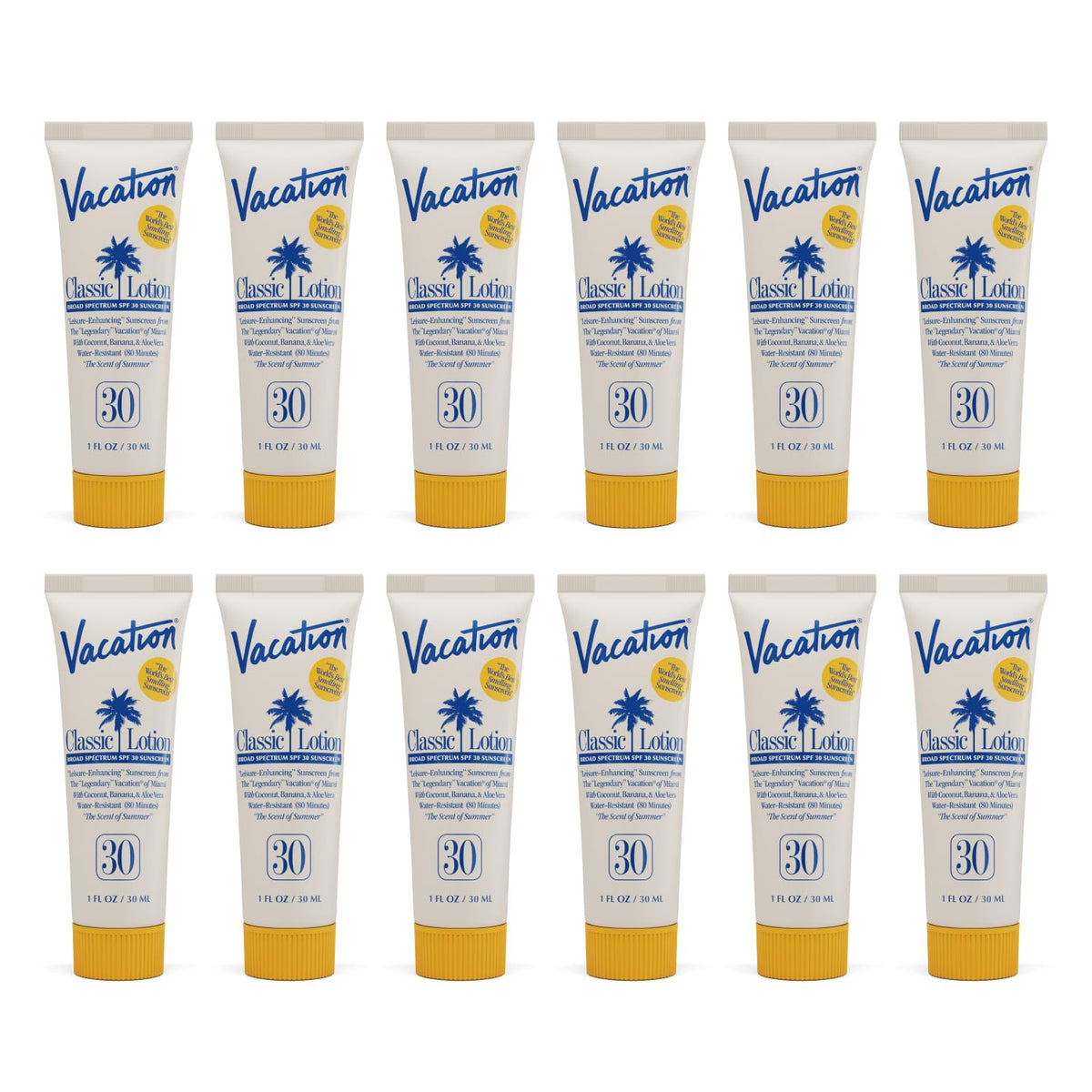VACATION Mini Classic SPF 30 Sunscreen Lotion pack of 12 bottles