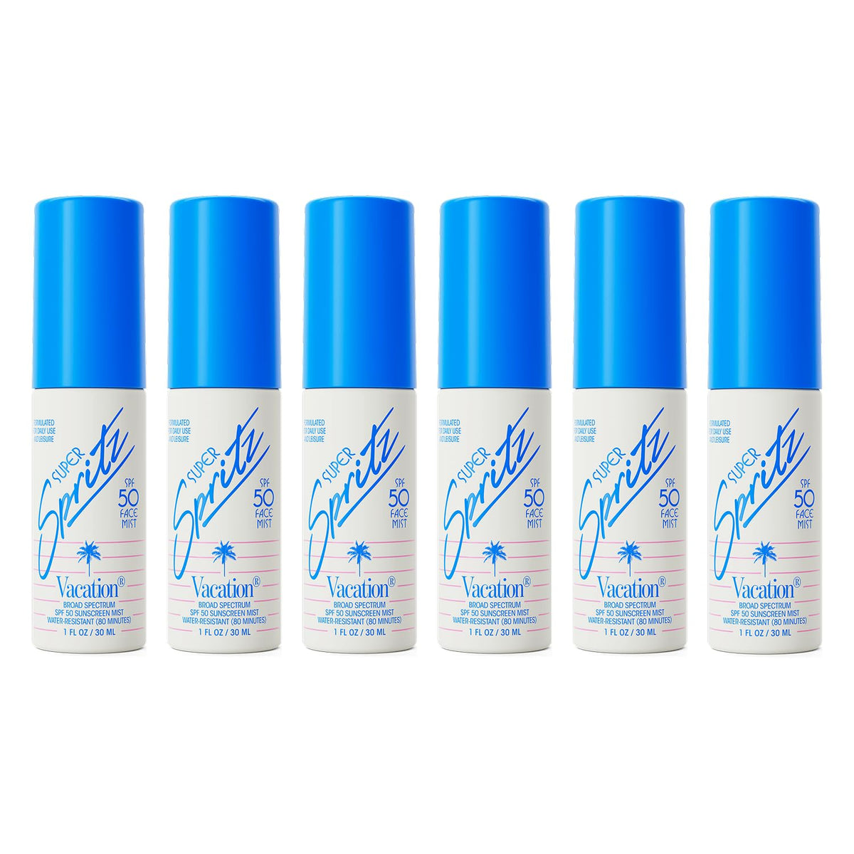 VACATION Mini Super Spritz SPF 50 Face Sunscreen Spray front view